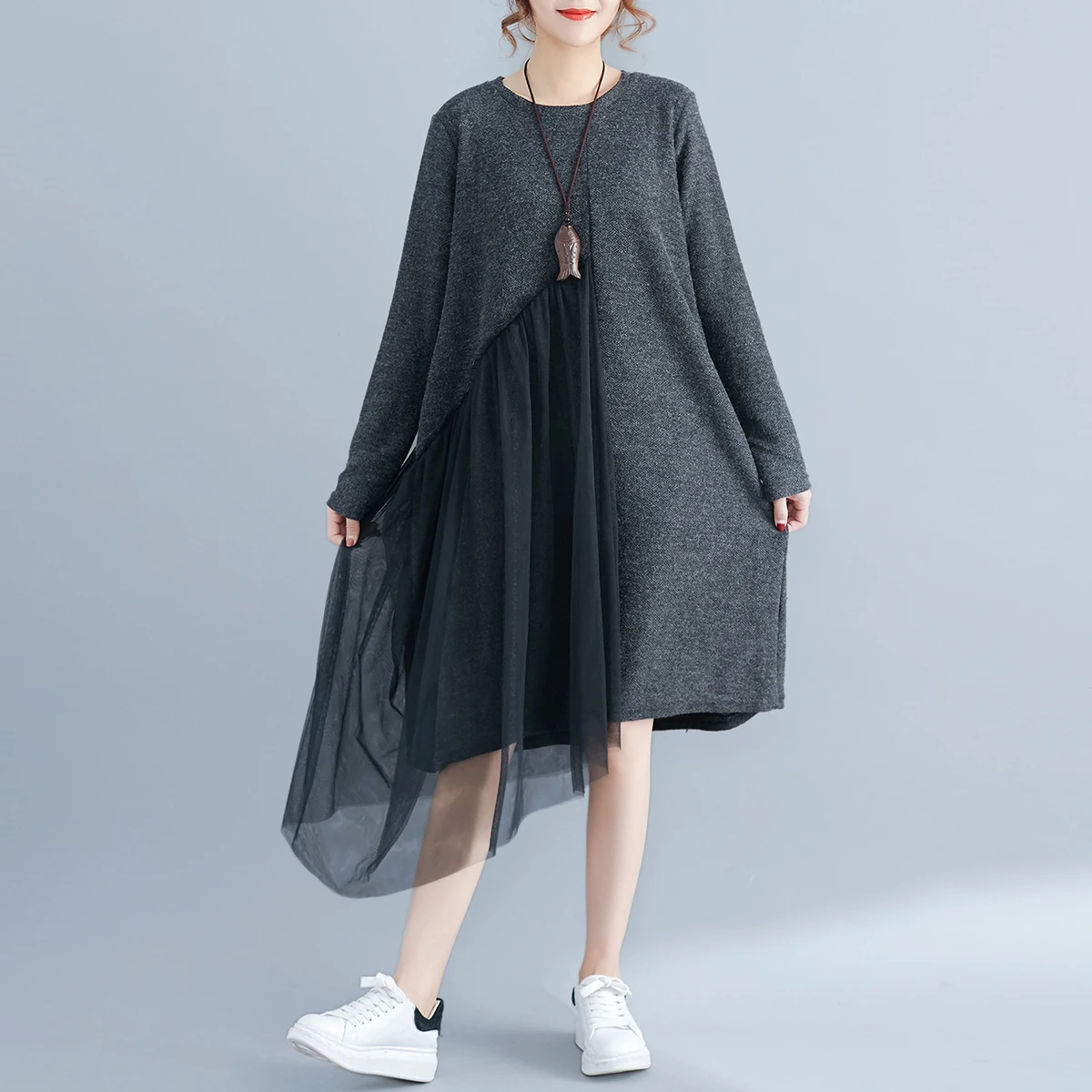 loose mesh dress