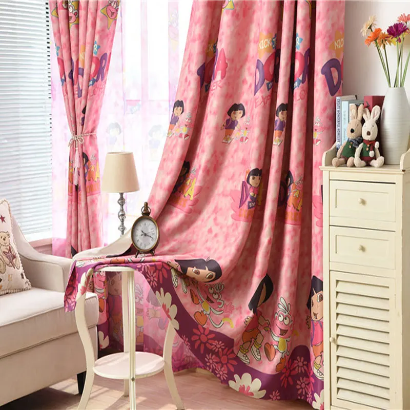 

Cute Blackout Curtains For Living Room Bedroom Children Girls Cartoon Window Shade Screens Curtains Kitchen Curtains