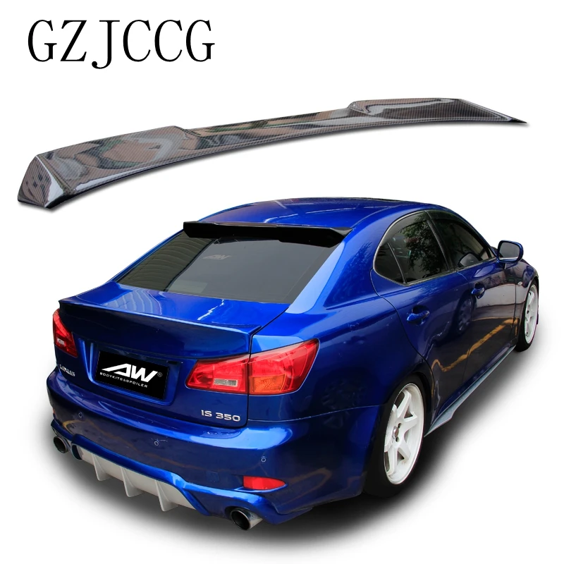 

High quality carbon fiber rear tailbox spoiler rear windshield wing visor for Lexus IS IS250 IS300 IS350 2007-2013 car styling