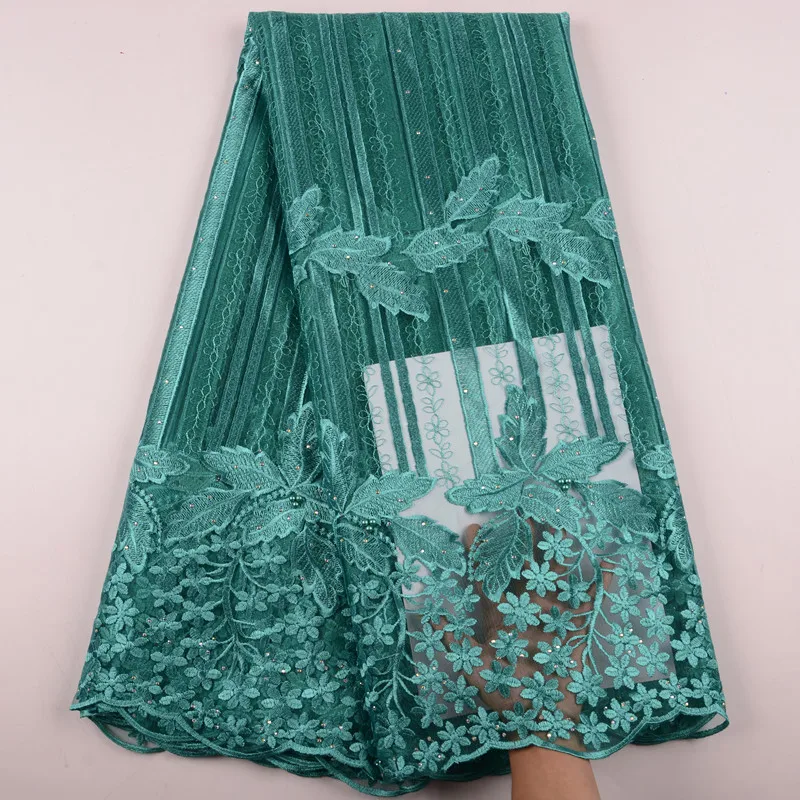 Лук Цвет Африканский камни кружево ткань высокое качество кружева французский чистая ткань вышивка кружева ткани для нигерийские вечерние платье Y1430