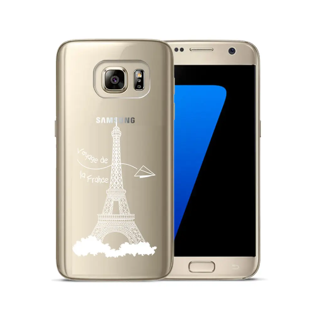 Clear painted Case FOR Samsung S6 Soft TPU Phone Case FOR Samsung S8 Smart Back Protective Phone Cover FOR Galax S5 S7 S8 Plus (15)
