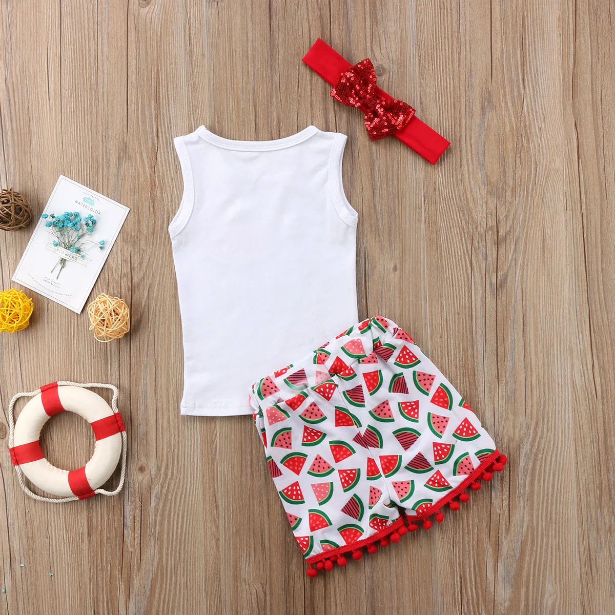 Детский летний костюм для девочек|watermelon clothes|watermelon outfitskids girls outfits |