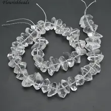 Полированный Гладкий натуральный прозрачный кристалл кварцевое отверстие в центре двойной точечный камень свободные бусины DIY материал для изготовления украшений