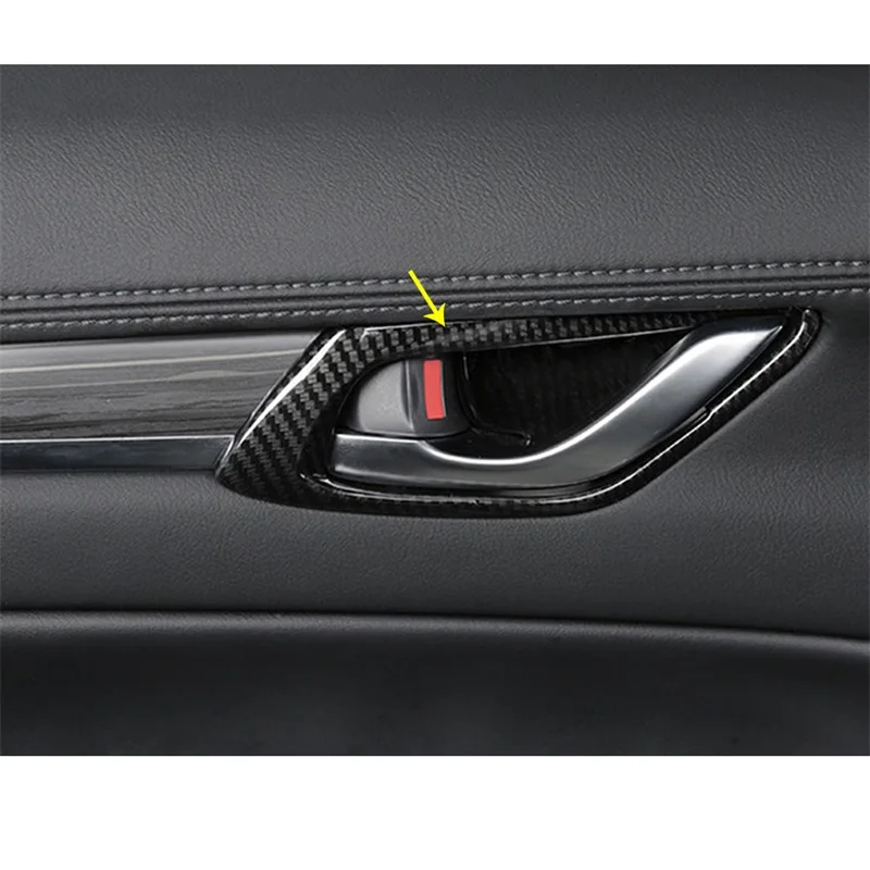 High-quality-car-body-styling-cover-stick-trim-door-inner-handle-bowl-frame-lamp-4pcs-For