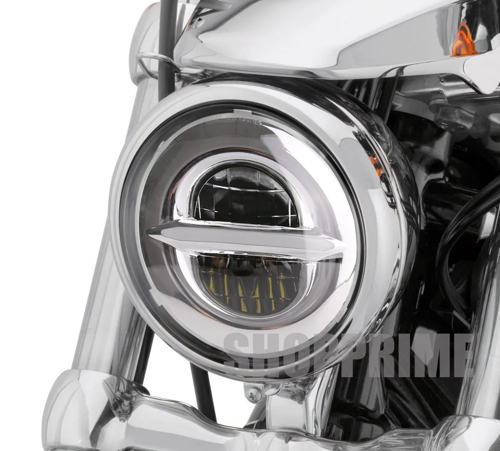 Круглые мотоциклетные фары 5 3/4 дюйма светодиодные ДХО 75 для Sportster Iron 883 1200 Dyna Street