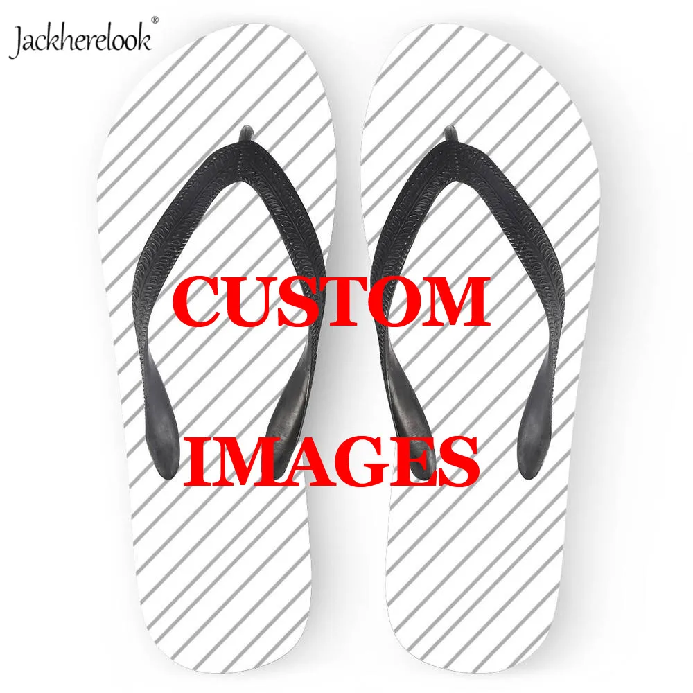 

Jackherelook Custom 3D Printing Women Summer Rubber Flip Flops 2019 Fashion Ladies Beach Soft Slippers Water Shoes Drop Shipping