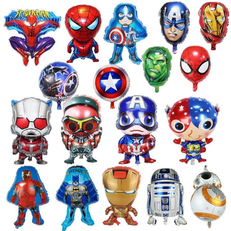 

Foil Balloon Superhero Kids Party Decoration Hulk Captain America Superman Batman Iron Man Spiderman Balloon Baby Shower Boy Toy