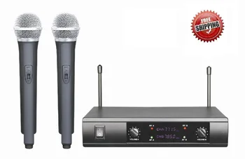 

NEW DUAL CH UHF Professional Wireless Karaoke DJ Microphone System W TWIN microfoon