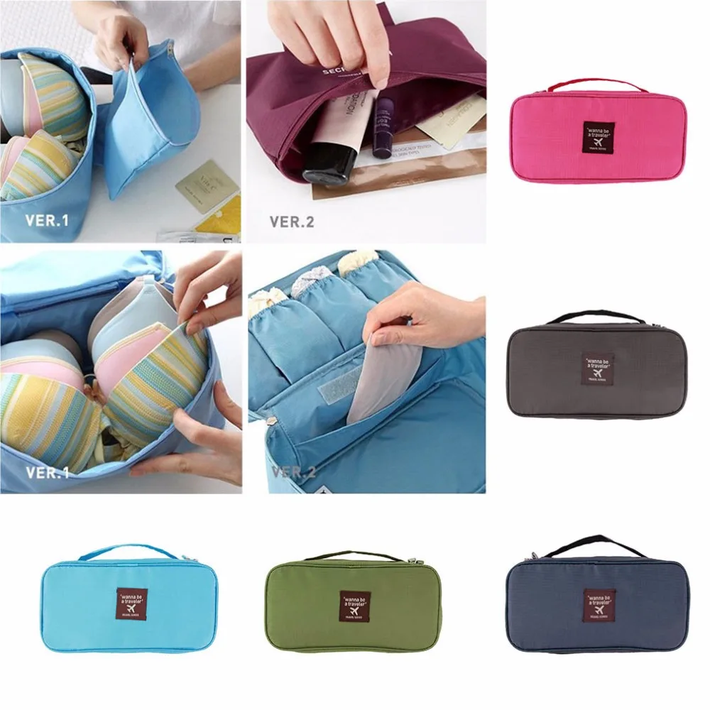 1Pc Bra Underwear Lingerie Travel Bag for Women Organizer Trip Handbag Luggage Traveling Bag Pouch Case Suitcase Space Saver Bag