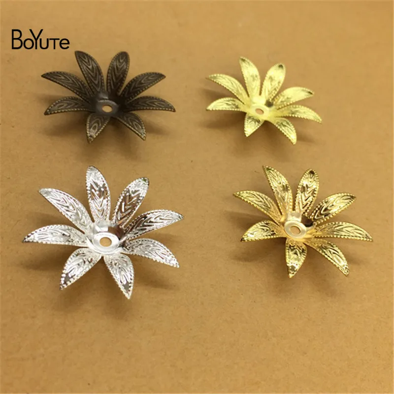 

BoYuTe (50 Pieces/Lot) 28MM Metal Flower Diy Hand Made Jewelry Accessories