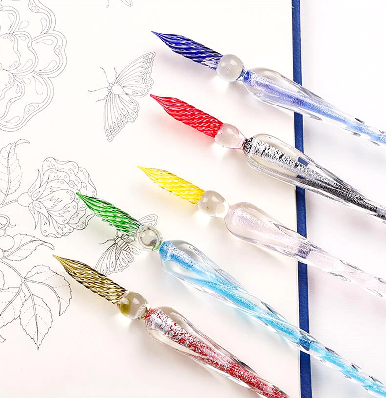 High Quality Handmade Glass Crystal Pen Crystal Retro Style Pen
