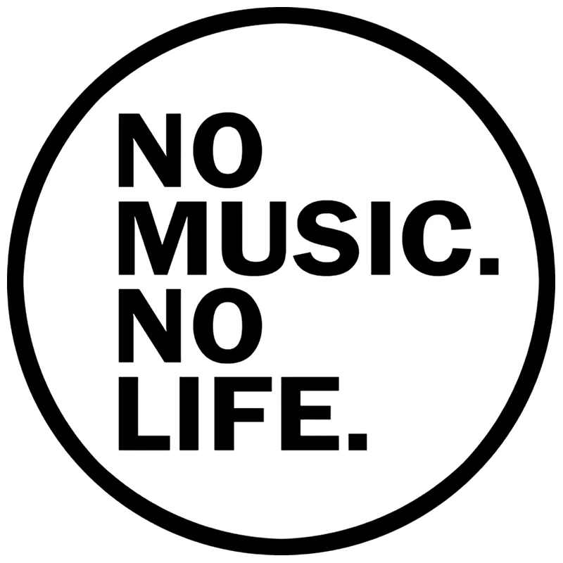 CS 982#15*15см наклейки на авто NO MUSIC LIFE водонепроницаемые машину наклейка для
