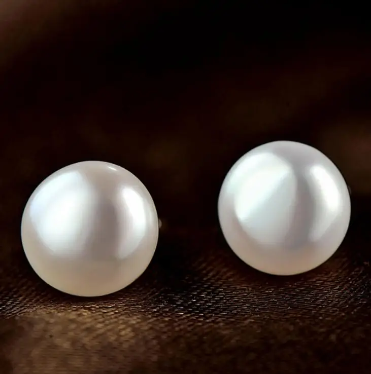 

LWMMD Fashion Earrings Shining Simulated Pearl Stud Earrings Round Pearl Earrings For Women aretes de mujer modernos 2018