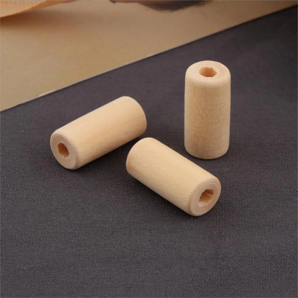 

30pcs Unfinished Natural Wood Beads Cylinder Shaped Wood Barrel - No Varnish & No Lacquer 20x10mm DIY Jewelry Findings WB21