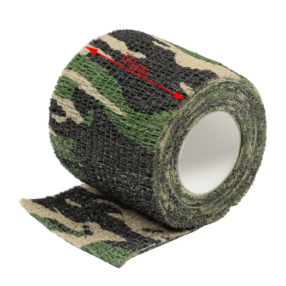 Military Tactical 1 Roll Camo Stretch Bandage Adhesive Elastic Paintball Camping Hunting Multifunctional Camouflage Tape (4.5M)|tape tape|tape