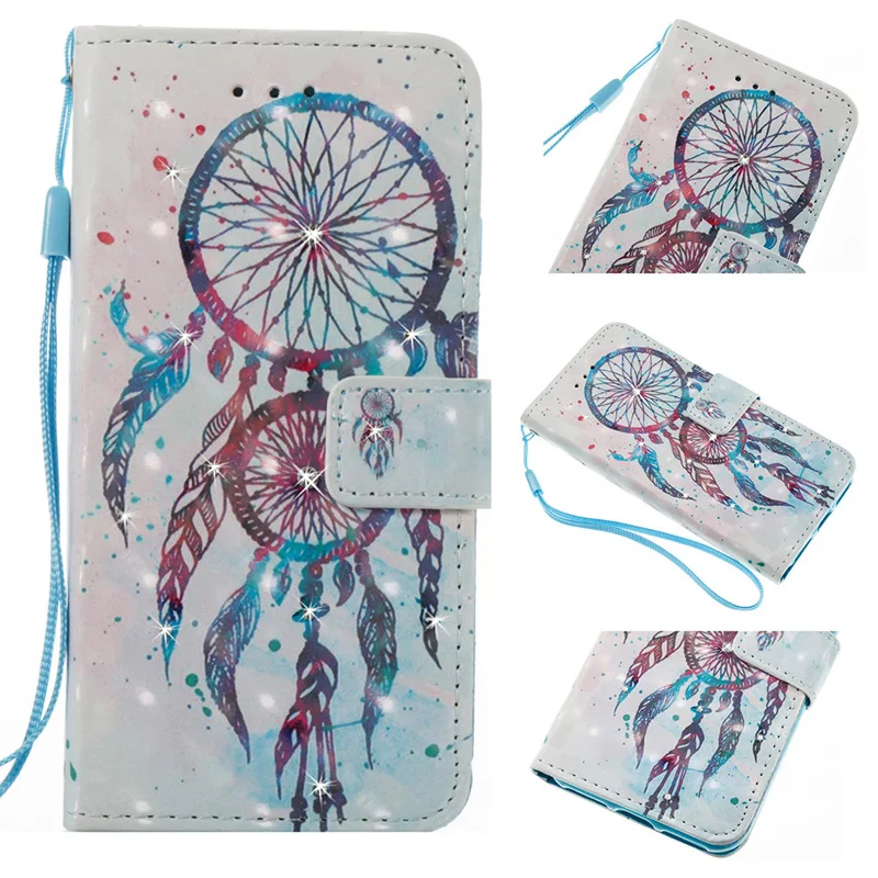 

Painted Flip Wallet Diamond Leather Phone Soft Silicone Cover Shell Coque Fundas for Huawei P8 2017 P9 Lite for ZTE Z981 Case