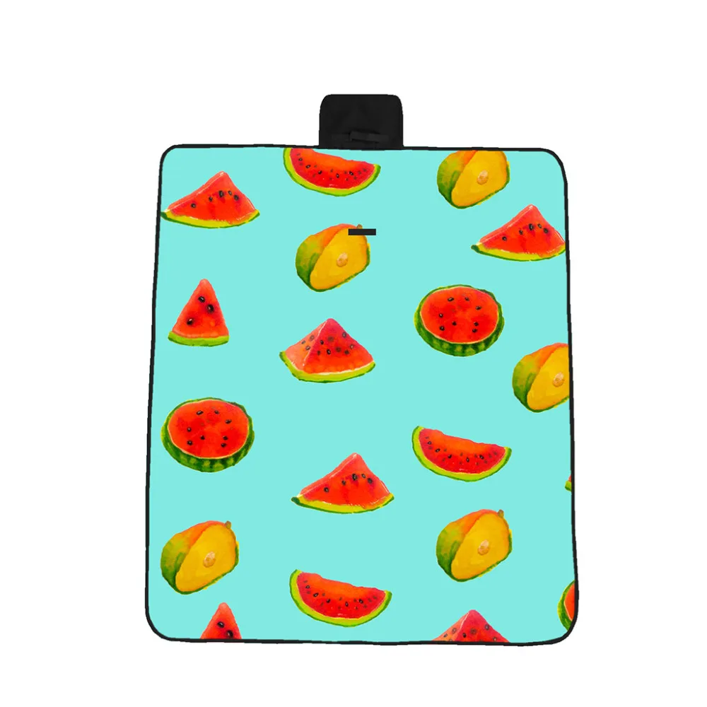 

Multicolor 148x200cm 5 Size Handle Design 3D Digital Printing Full Polyester Oxford Cloth Picnic Mat Beach Mat #5A03