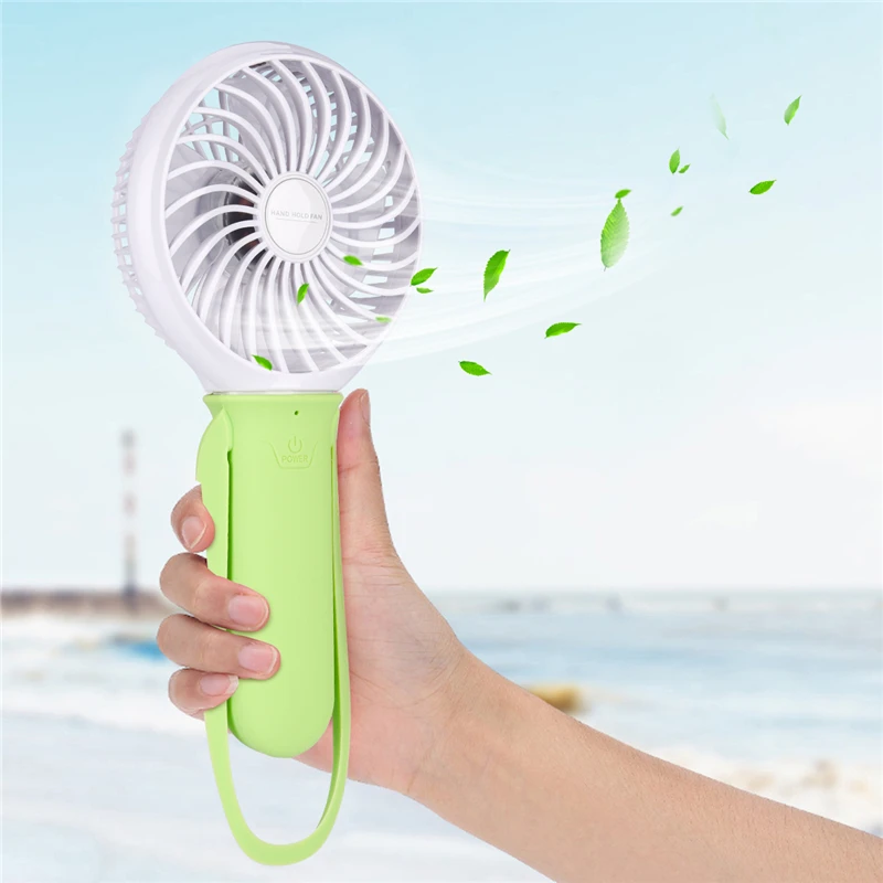 

Portable USB Fan 3 Speed Adjustable Cooler Mini Fan 2000mAh Rechargeable Handy Small Desk Desktop Cooling Fans With LED Light