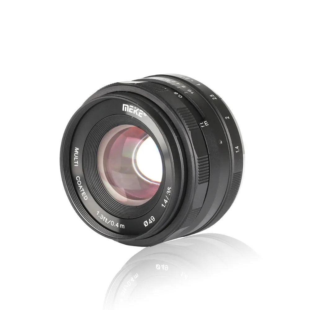 Meike 35 мм f1.4 объектив с ручным фокусом APS-C для Fuji X-mount/для sony E Mount/для камеры Micro 4/3 A7 A7II A6000 A6500 A7iii a6300