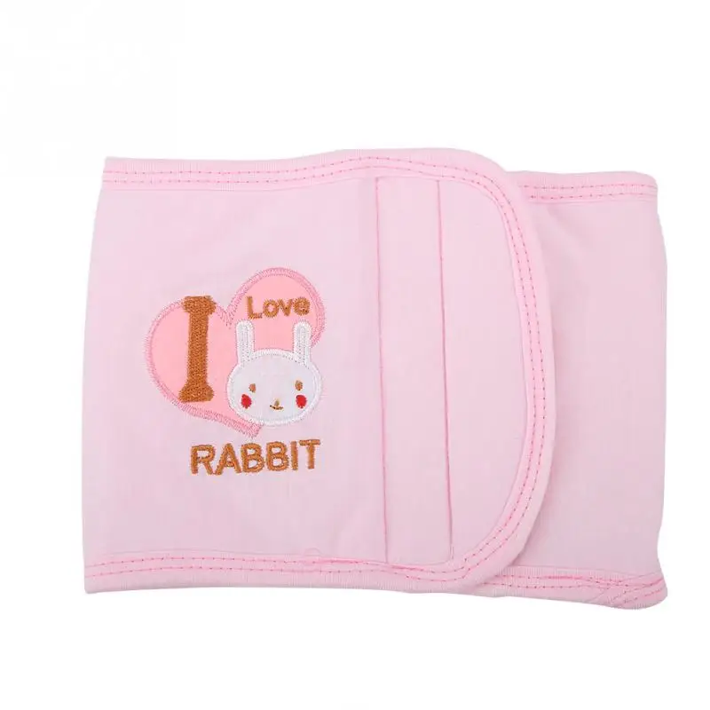 Новорожденный ребенок живот покрытие ткань хлопок мягкий уход нагрудники животик пупок защита удобный держать теплое полотенце детские принадлежности для ухода - Цвет: Pink