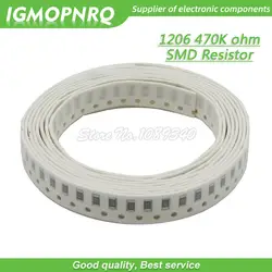 100 шт. 1206 SMD резистор 1% 470K ohm Резистор проволочного чипа 0,25 W 1/4W 474 IGMOPNRQ