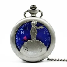 2016 New arrival The little Prince Bronze Quartz Pocket Watch Analog Pendant Necklace Mens Womens Kids Gifts