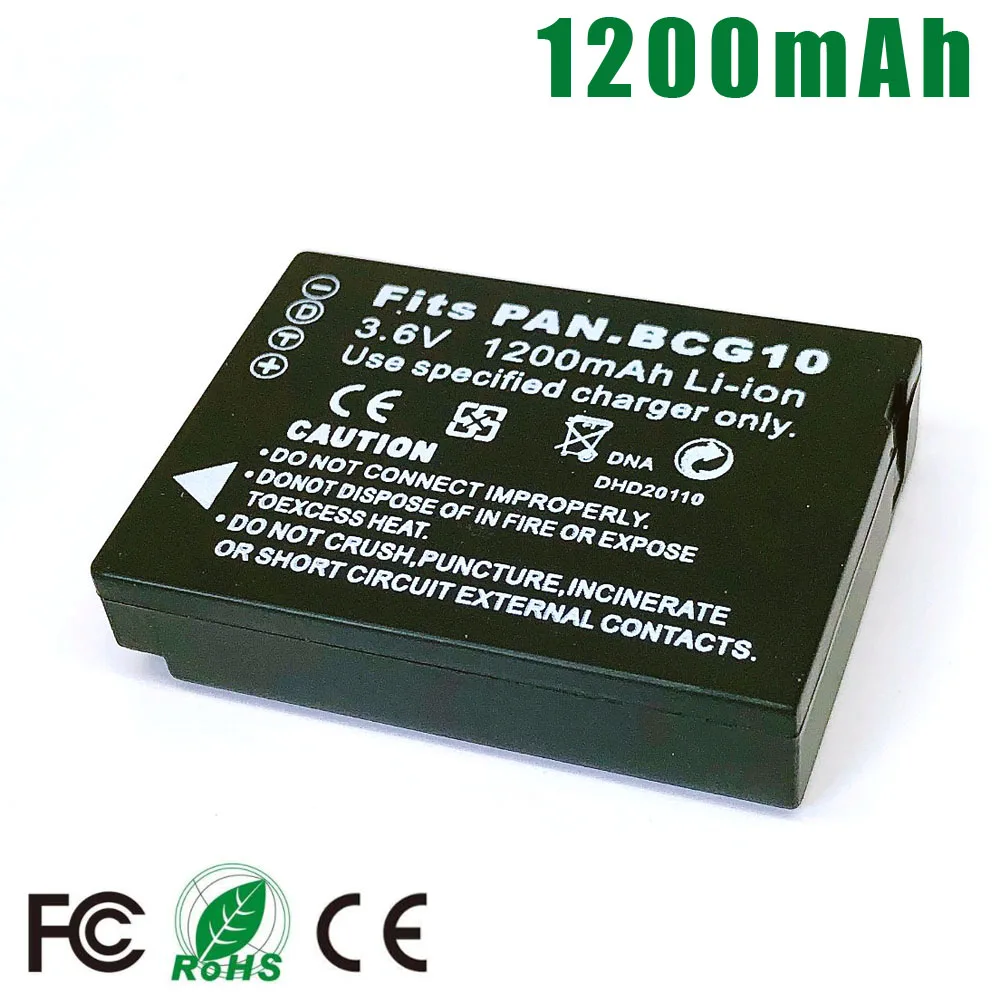 Аккумулятор для Panasonic Lumix BCG10 E BCG10PP TZ6 TZ7 TZ8 TZ10 TZ18 TZ19 TZ20 TZ25 TZ30 TZ35 ZX1 ZX3|Цифровые
