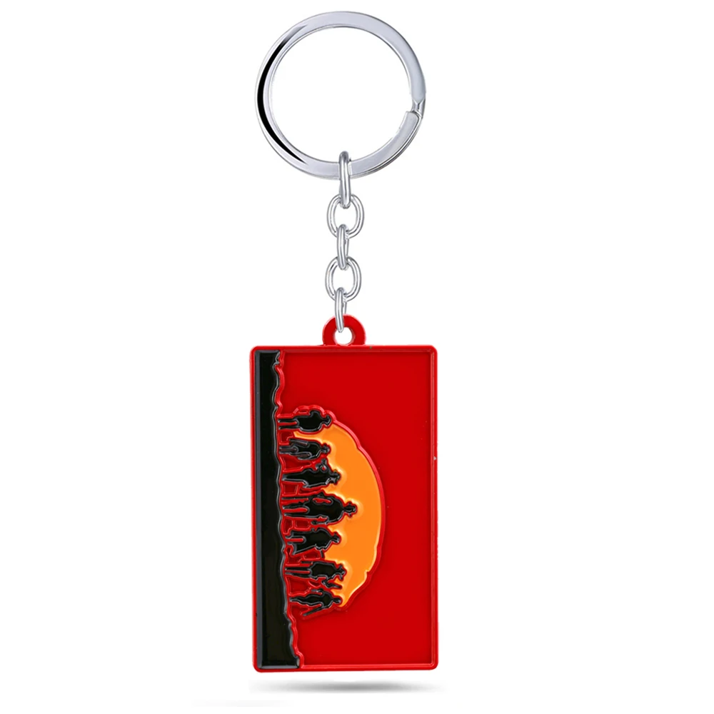 Игра Ювелирные изделия Reddead брелок для ключей кулон Револьвер пистолет игрушка металлический брелок для ключей для мужчин Подарочная сумка Подвеска - Цвет: red