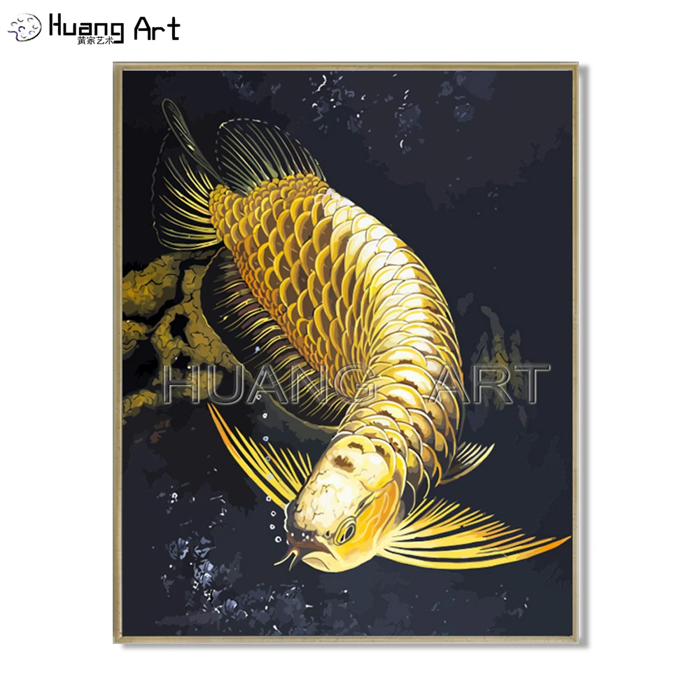 Artist Hand Painted Rich Fish Gold Arowana Oil Painting Beautiful Golden Fish Arowana Oil Painting For Room Wall Decoration Painting Calligraphy Aliexpress Artist Hand Painted Rich Fish Gold Arowana Oil Painting Beautiful Golden Fish Arowana Oil Painting For Room Wall Decoration Painting Calligraphy Aliexpress