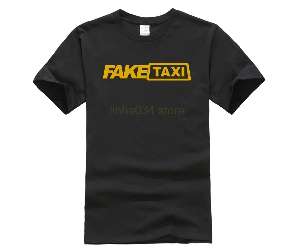 Fake Taxi t shirt High Quality Men's T-shirt 100% cotton Black FakeTaxi Print T Shirt Men top tee Casual  O-Neck  Broadcloth