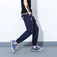 Новая летняя мужская одежда модные повседневные штаны для стройных брюк длиной до щиколотки подходят для подростков брюки певицы костюмы