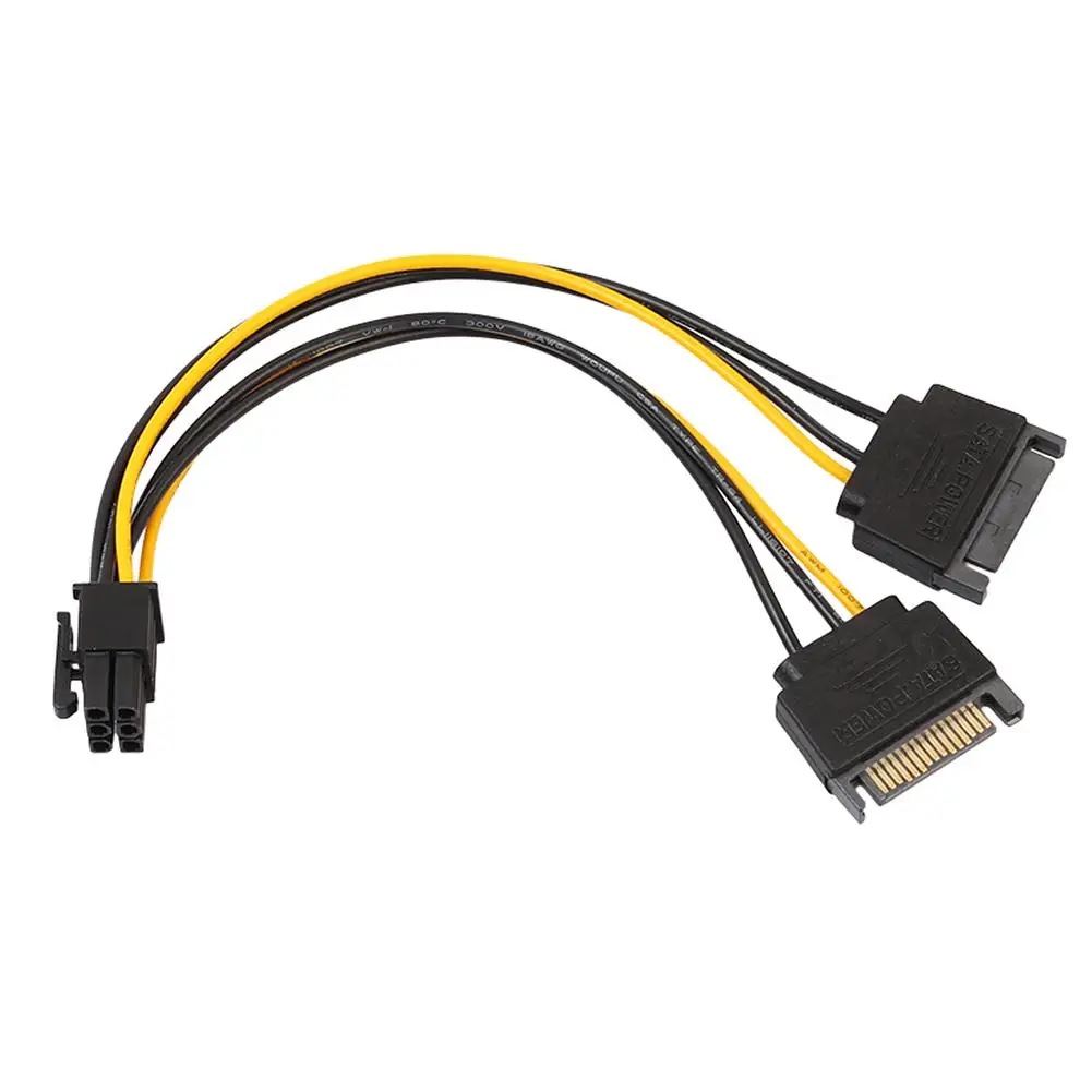 18 см 7-дюймовый 6-контактный разъем PCI-Dual SATA 15-контактный экспресс-карта кабель