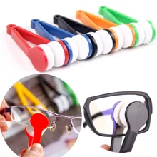 Горячая Распродажа, портативные мини очки из микрофибры, солнцезащитные очки, очки для очистки очков, инструмент для чистки щеток, случайный цвет