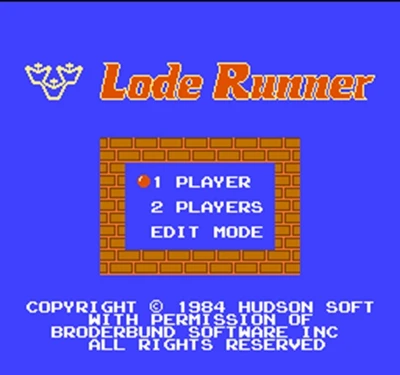 Lode Runner свободного региона 8 бит карточная игра для 72 булавки игровая