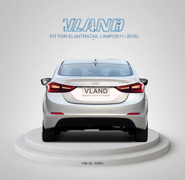 Vland Factory автомобильные аксессуары задний фонарь для hyundai Elantra 2011- светодиодный задний светильник дизайн Plug and Play