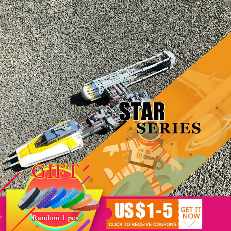 

05143 2203Pcs Star Y-wing War Starfighter Set Compatible with 75181 Building Blocks children Educational DIY Toys gift lepin
