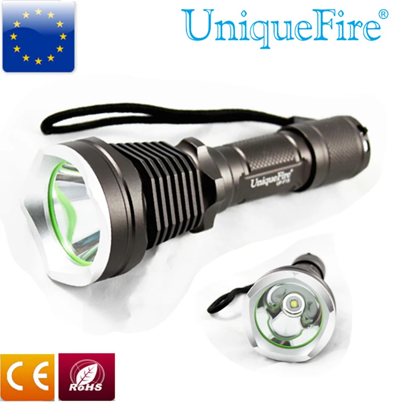 UniqueFire UF-F15 Cree T6 светодиодный фонарик 3 режимов алюминиевый сплав коричневый Lanterna светодиодные лампы для 18650 Перезаряжаемые Батарея