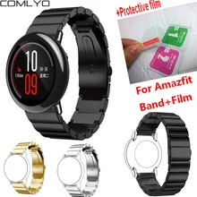 2в1 COMLYO 22 мм браслет из нержавеющей стали смарт часы ремешок для xiaomi Huami Amazfit ремешок для xiaomi amazfit браслет