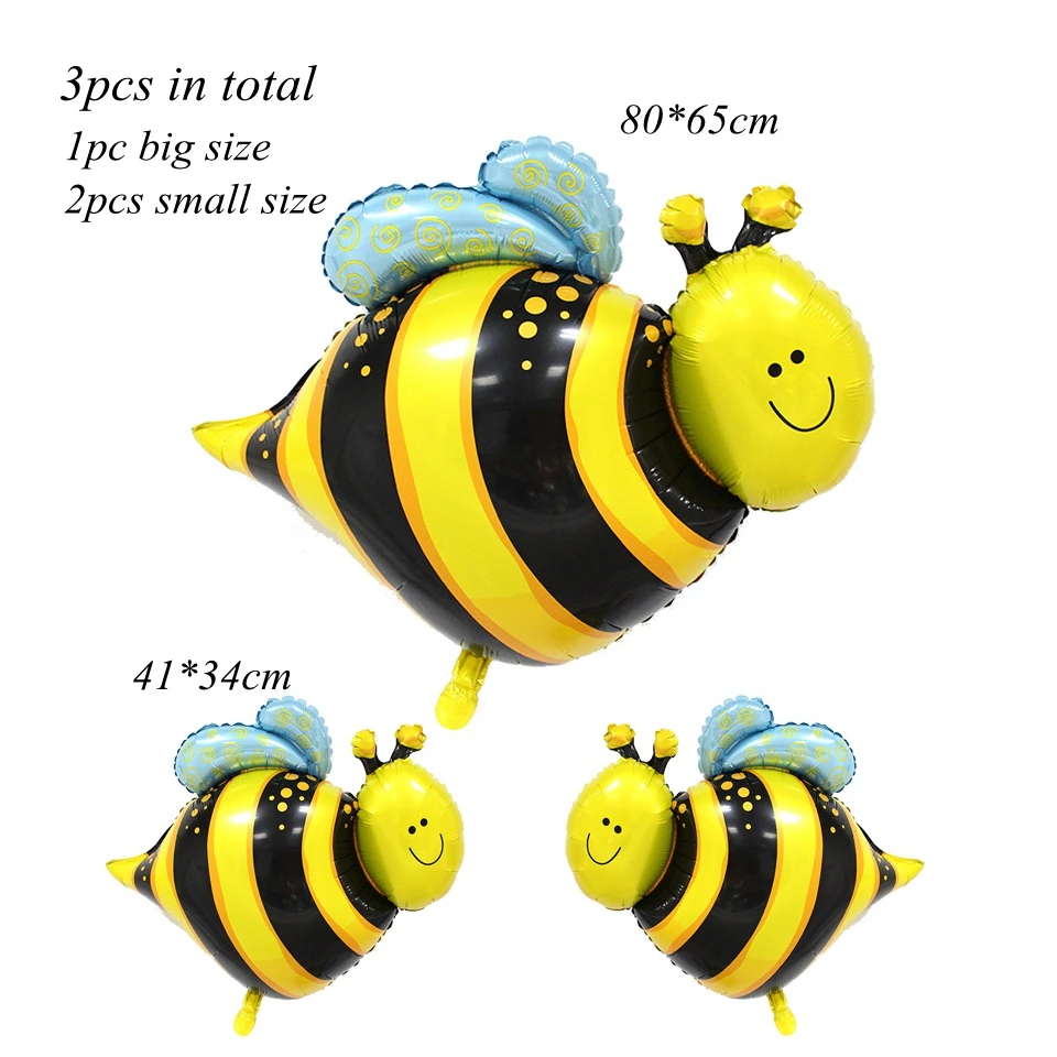 1Set Cute Honeybee Series Balloons Mommy To Bee Paper Banner Bee Cake Topper Baby Shower Kids Gift Birthday Party Decoration