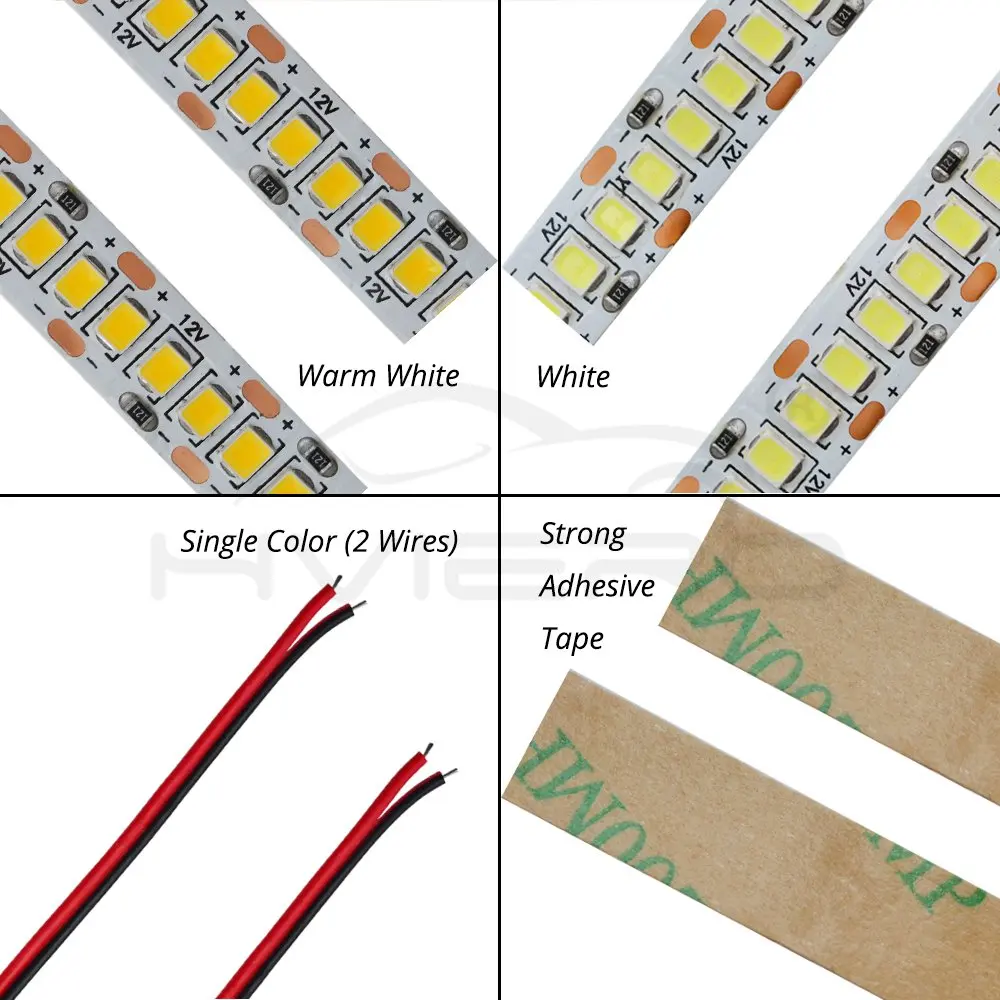 1 м 2 м 3 м 4 м 5 м/лот 10 мм PCB 2835 SMD 1200 Светодиодная лента DC 12 В ip20 не водонепроницаемый гибкий светильник 240 светодиодный s/m белый теплый белый