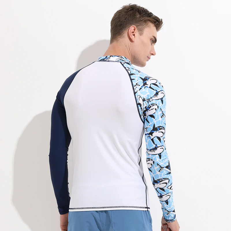 SBART 2019 طفح الحرس رجل تصفح Rashguard طويلة الأكمام تصفح لباس سباحة للرجل تصفح الغوص السباحة T قميص