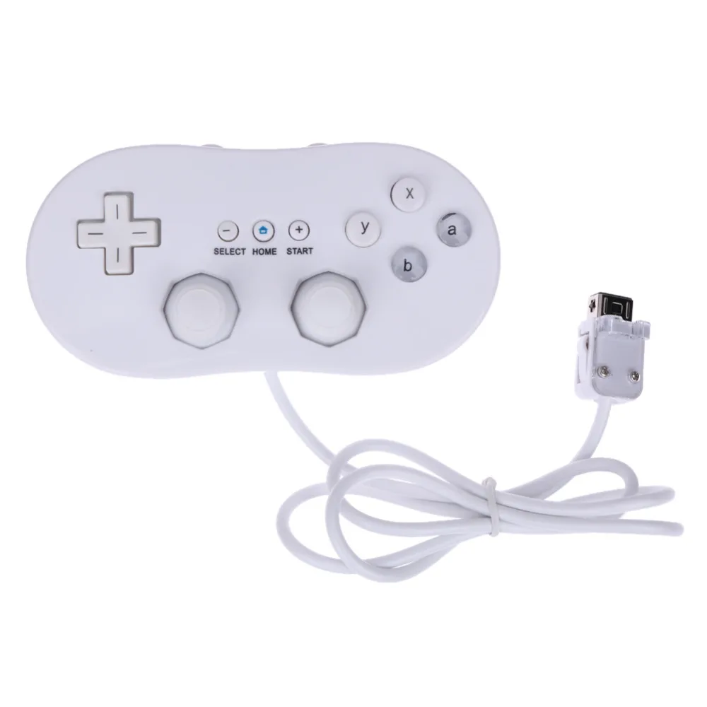 White Pro font b Game b font Control Wired Classic Controller Gamepad for Nintendo Wii Remote