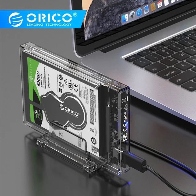 ORICO 2,5 "HDD случае SATA к USB 3,1 C жесткий диск корпус с подставкой для SSD коробка прозрачный Внешний защитный корпус