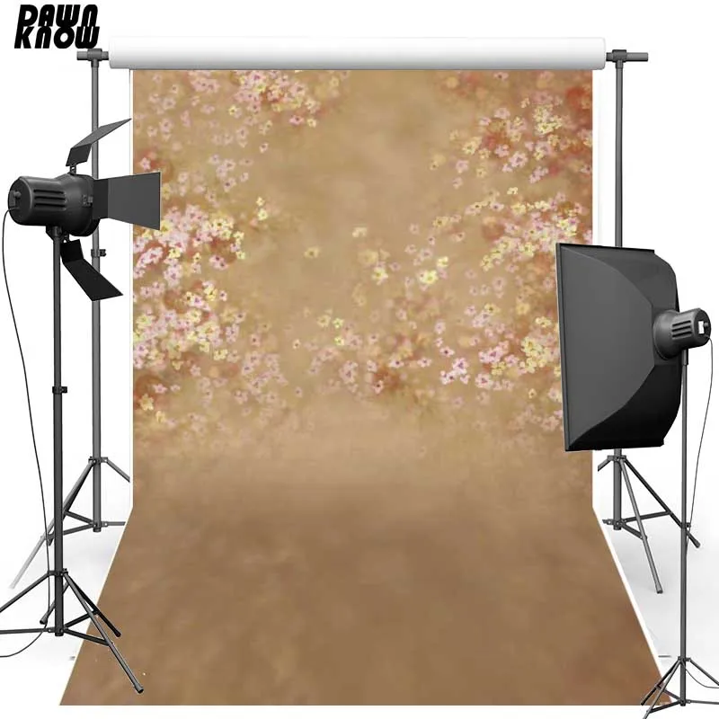 

DAWNKNOW Painting Floral Vinyl Photography Backdrops New Fabric Polyester backgrounds for Newborn photo studio F1505