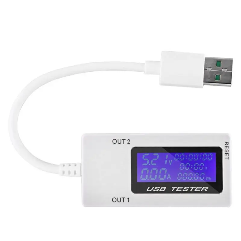 Mini Dual USB Current Voltage Tester USB Ammeter Charging Tester Monitor USB Ports Digital Display DC 4-30V 0-5A 0-150W New