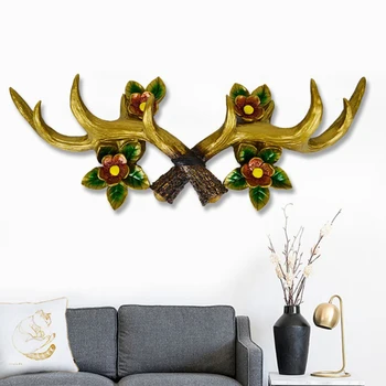 

Strong Deer Antler Hook Rack Hanger Home Decorative Wall Statue Sculpture