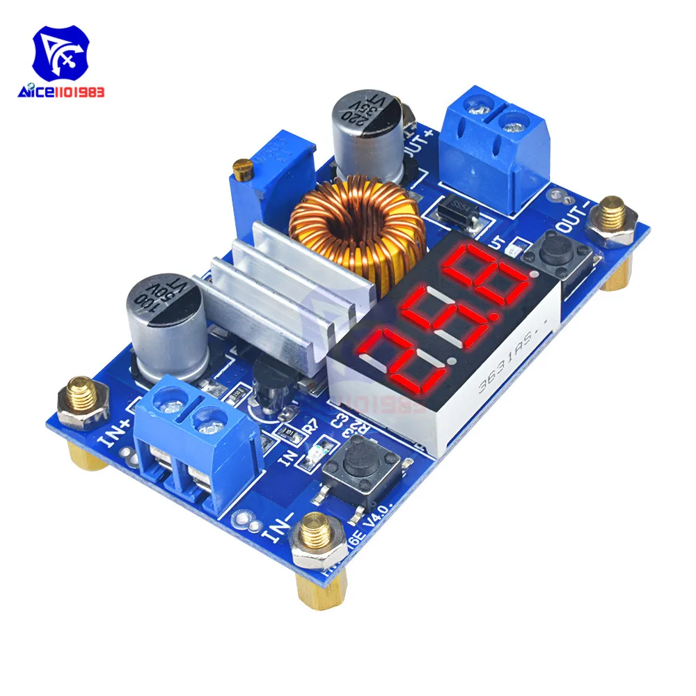 XL4015 Max 5A 75 Вт CC/CV DC 4 38 в до 1 25 36 Регулируемый понижающий преобразователь модуль