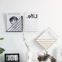 1 шт. треугольная металлическая настольная корзина для хранения, шикарная Скандинавская Золотая настольная корзина для хранения, органайзер для журналов, домашний декор