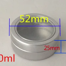 20 штук 40 мл круглая алюминиевая хранения Коробки ювелирные украшения алюминия пакет может бальзам для губ, ремесла, пустой горшок, герметичный