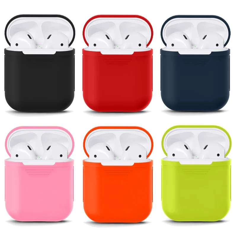 

Candy Color Silicone Bluetooth Wireless Earphone Case For AirPods Protective Cover Accessories for Apple Airpods Charging Box
